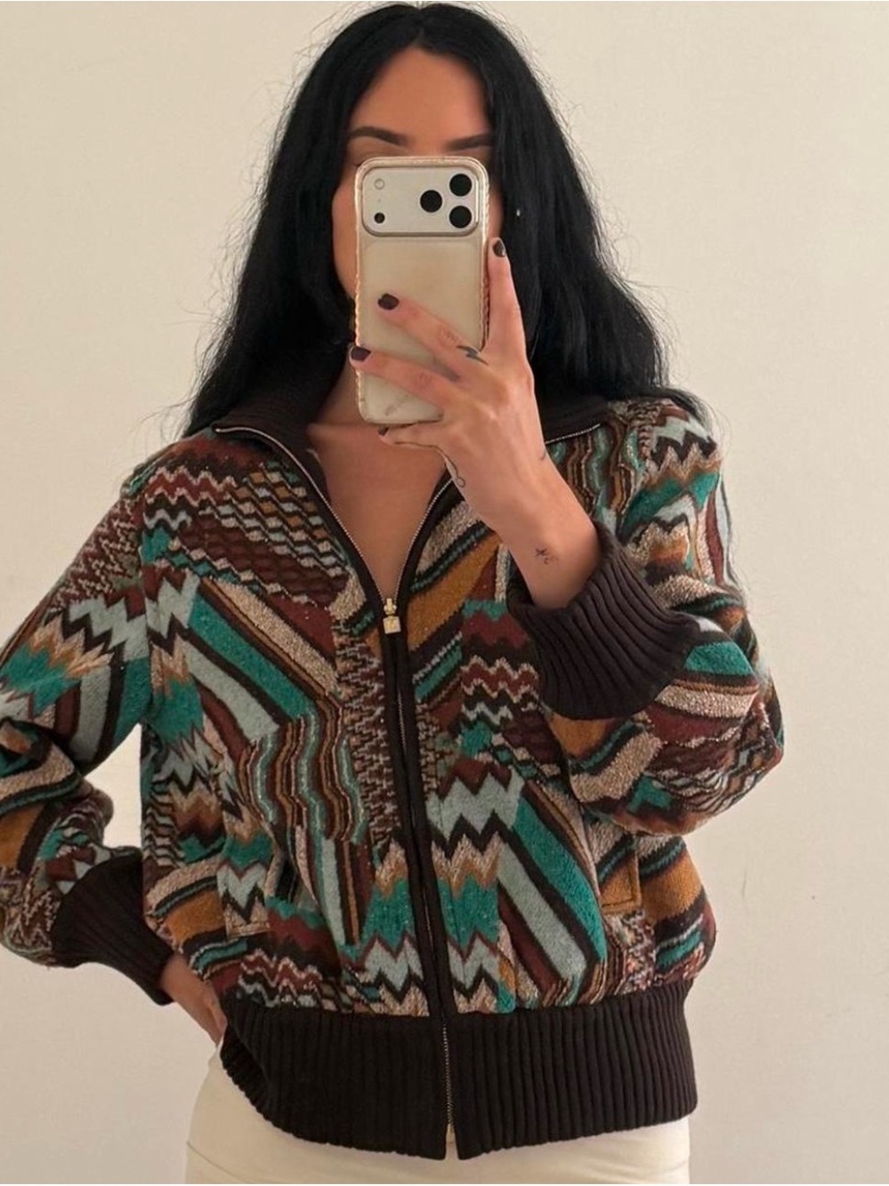 Authentic Vintage Missoni Zip-Up Knit Sweater